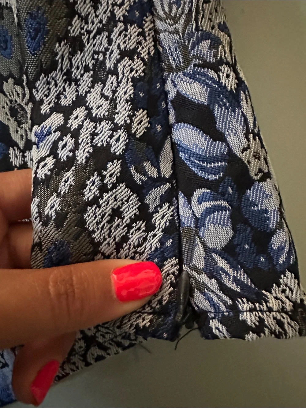 Tuckernuck Hyacinth House Blue Jacquard Priscilla Puff Sleeve Top M Preppy - Picture 6 of 10